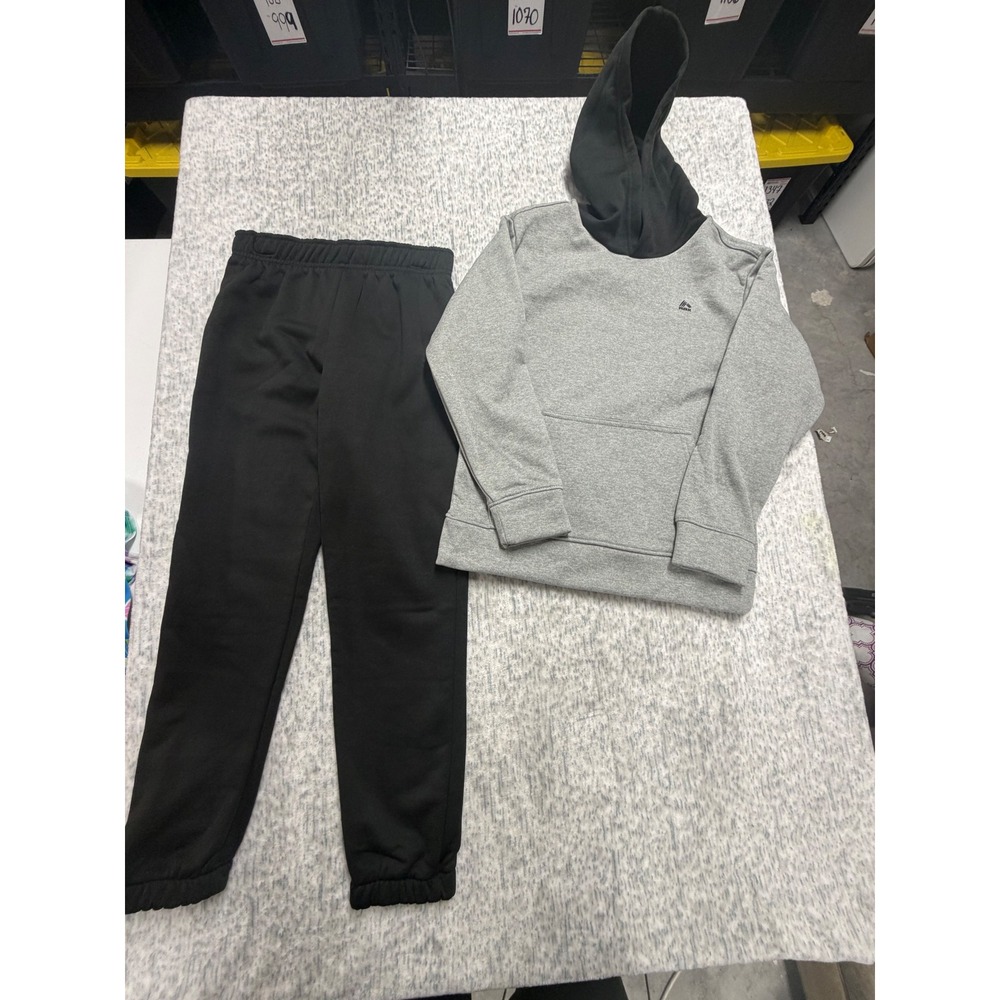 RBX Boys 2 Piece Hoodie and Jogger Sweatpants Set‎ Grey Black Size 8 NEW